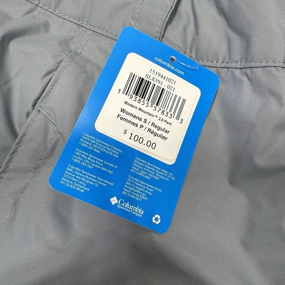 NWT Columbia Womens Small Modern Mountain 2.0 Pants Gray Waterproof Snow Pants - Picture 2 of 16